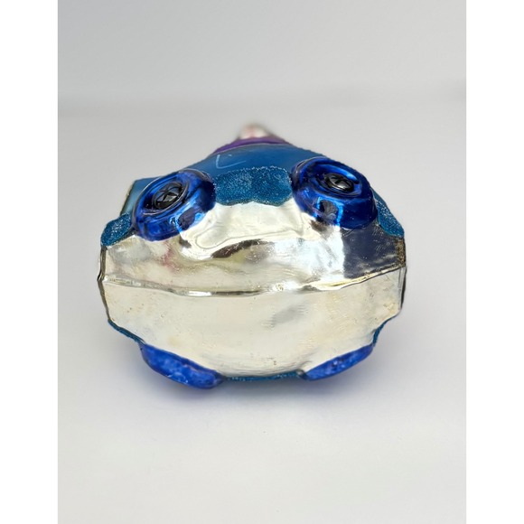 Christopher Radko Blown Glass Bunny Rabbit in Blue Car Easter Ornament - Picture 5 of 5